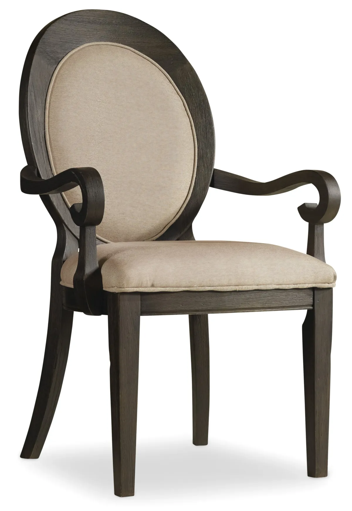Hooker Furniture Dining Room Corsica Dark Oval Back Arm Chair