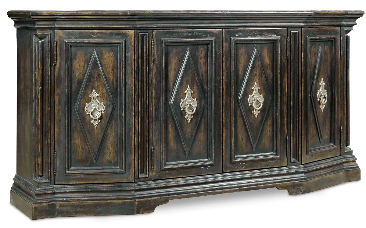 Hooker Furniture Living Room Auberose Four-Door Credenza