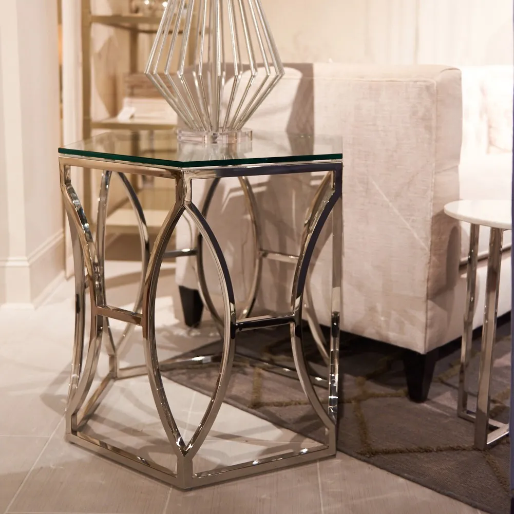 Argent Metal Side Table 