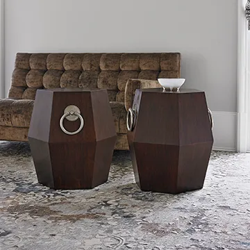 Ambella Hexagonal Accent Table Dark