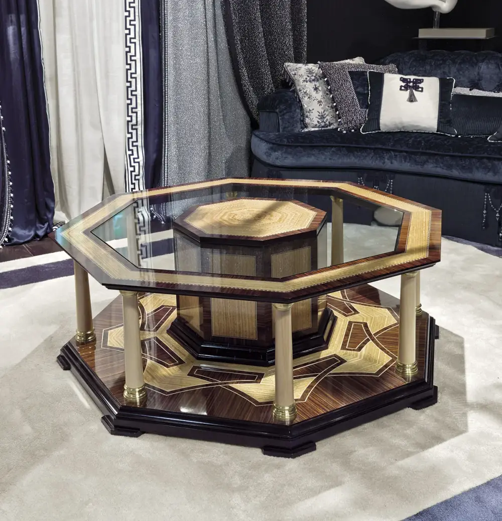 Amphora console with marble top