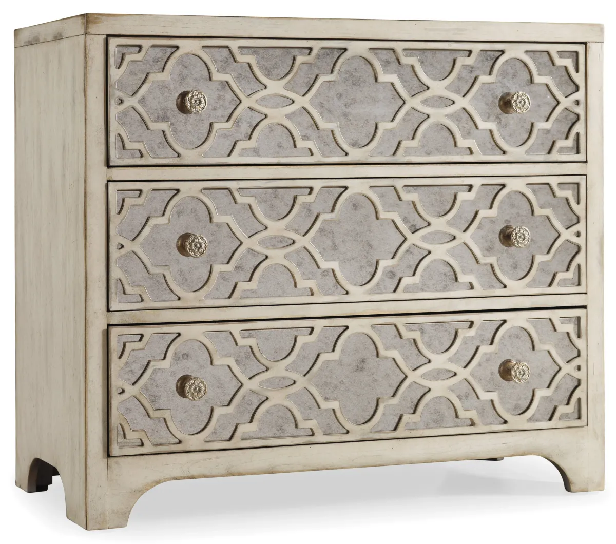 Hooker Furniture Living Room Sanctuary Fretwork Chest-Pearl Essence