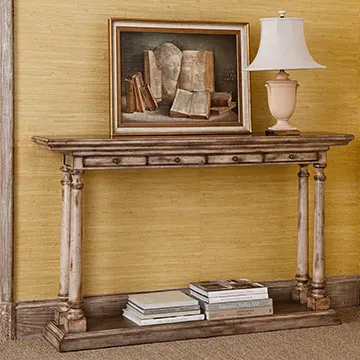 Ambella Tapered Column Console Table