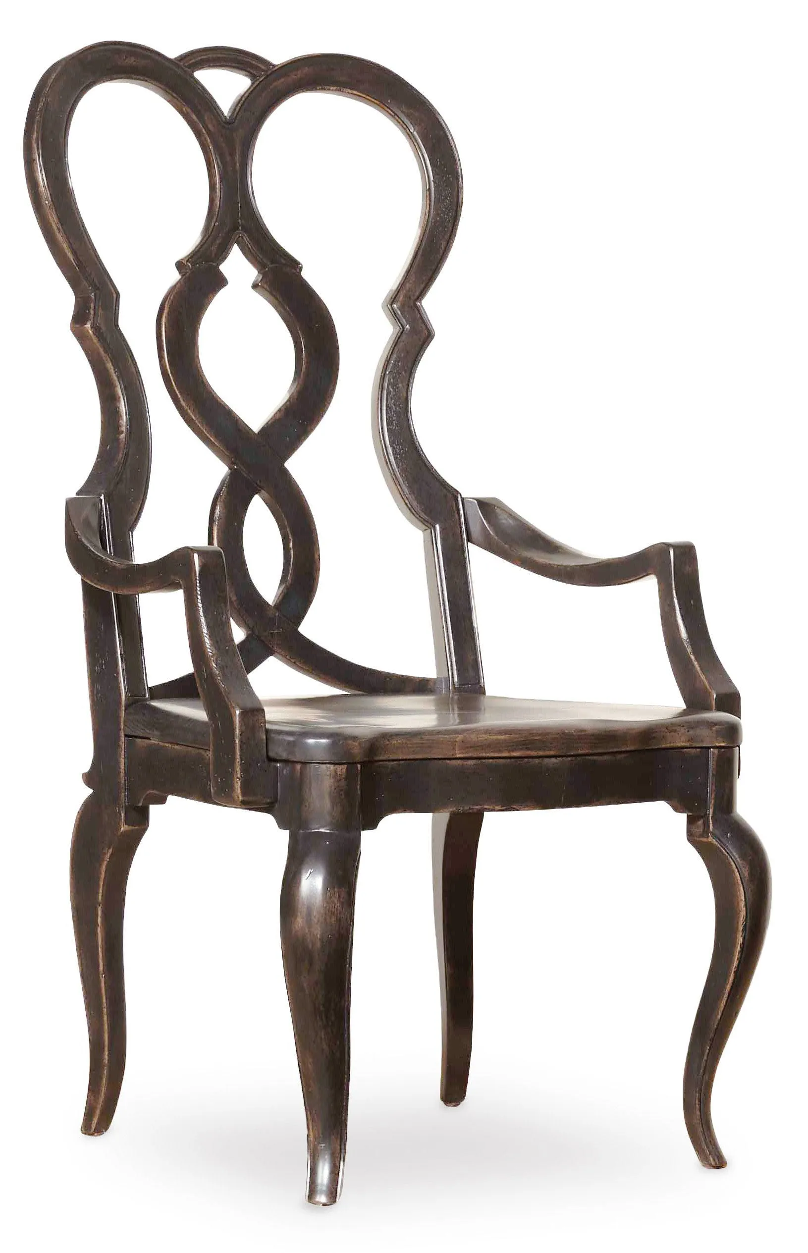 Hooker Furniture Dining Room Auberose Splatback Wood Seat Arm Chair