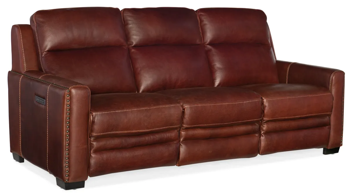 Hooker Furniture Living Room Lincoln Power Motion Sofa with Power Headrest & Power Lumbar Support