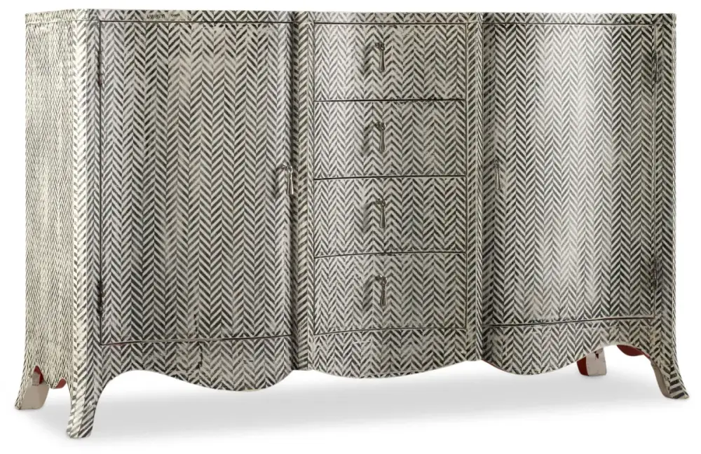 Hooker Furniture Living Room Melange ZigZag Painted Chest