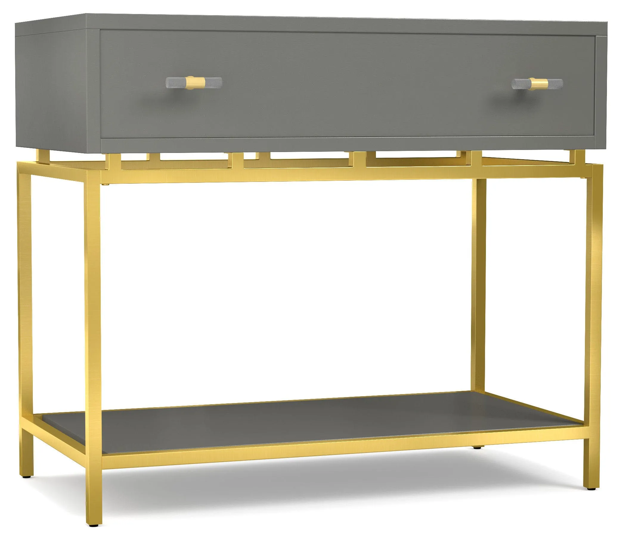 Cynthia Rowley for Hooker Furniture Bedroom Happily Gray One-Drawer Leg Nightstand