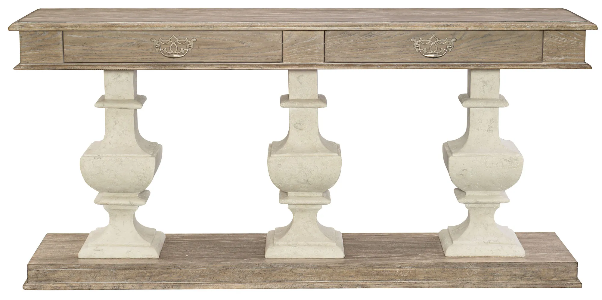 Campania Console Table Pedestals, Top, and Base 