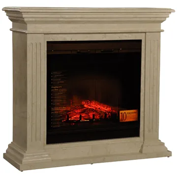 Fluted Column Electric Fireplace