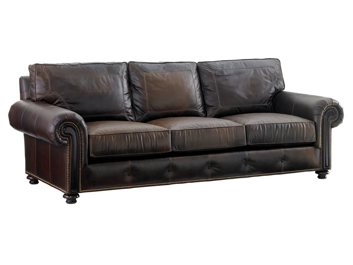 Tommy Bahama Upholstery Riversdale Leather Sofa