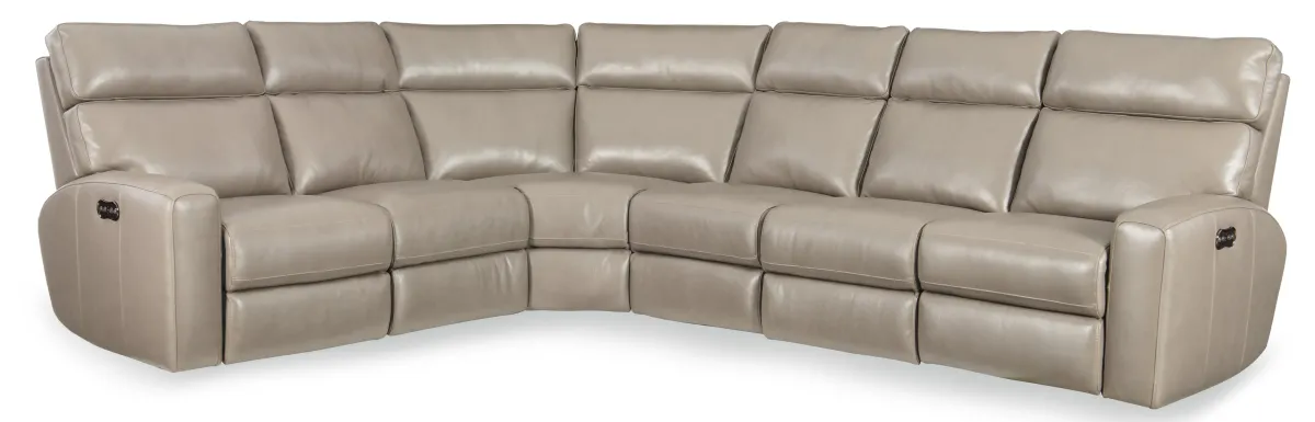Hooker Furniture Living Room Mowry 4 PC Power Motion Sectional w/Pwr Hdrest