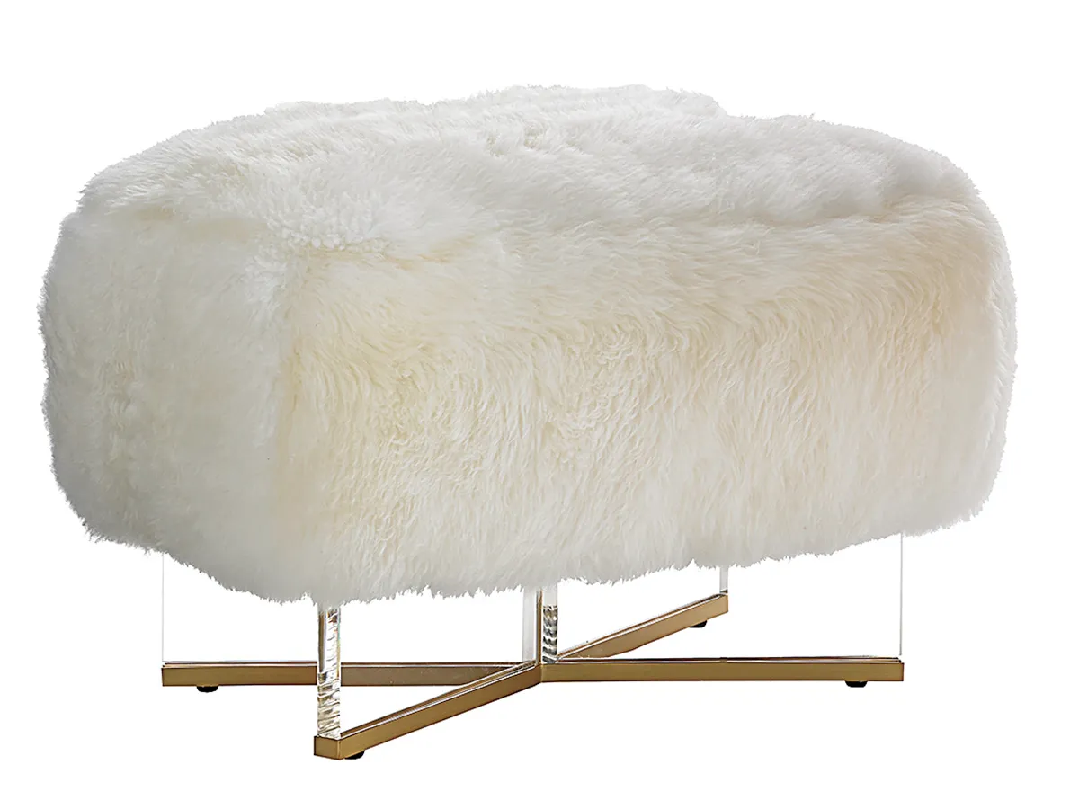 Take Five Bleeker Leather Ottoman