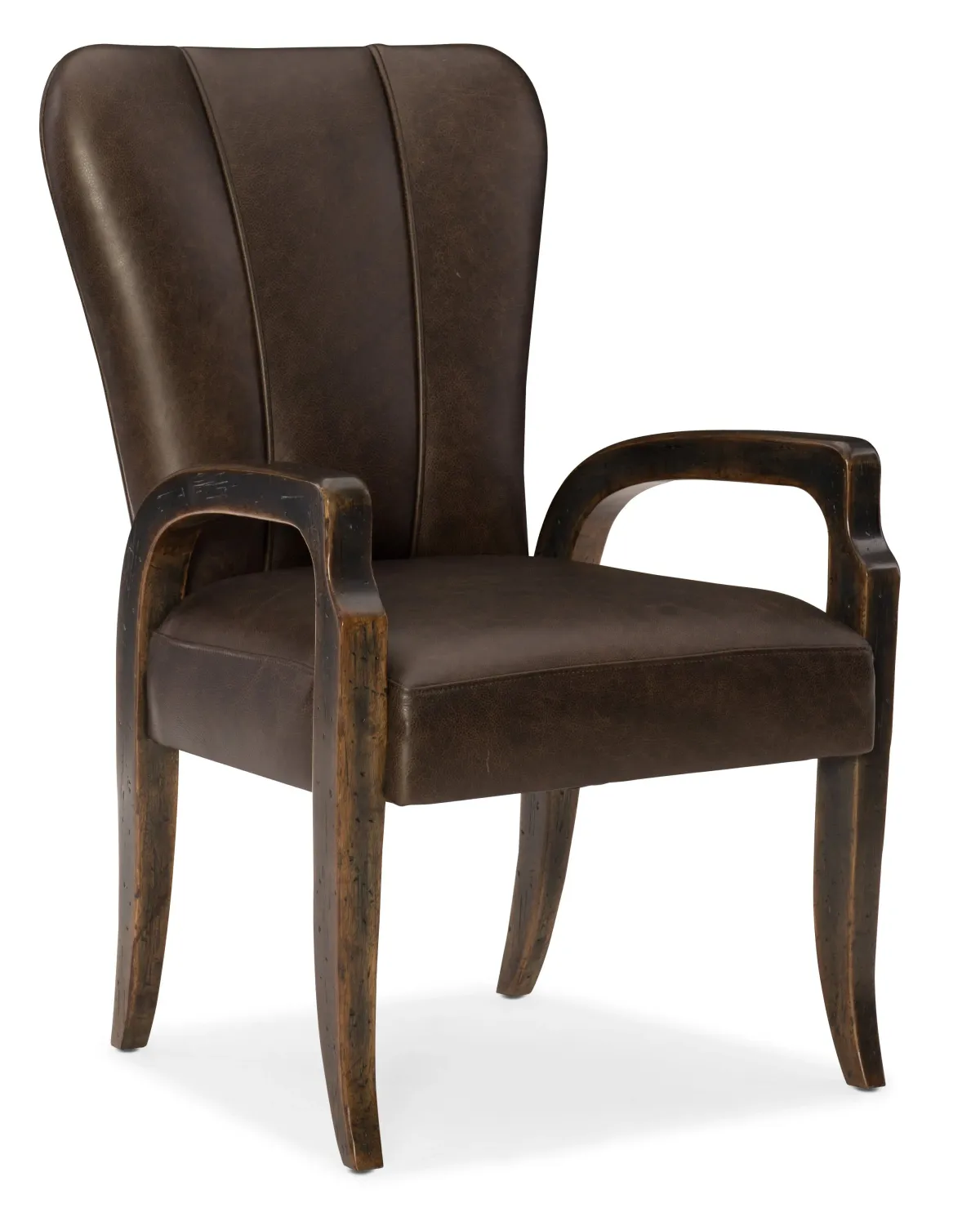 Hooker Furniture Dining Room Crafted Leather Arm Chair