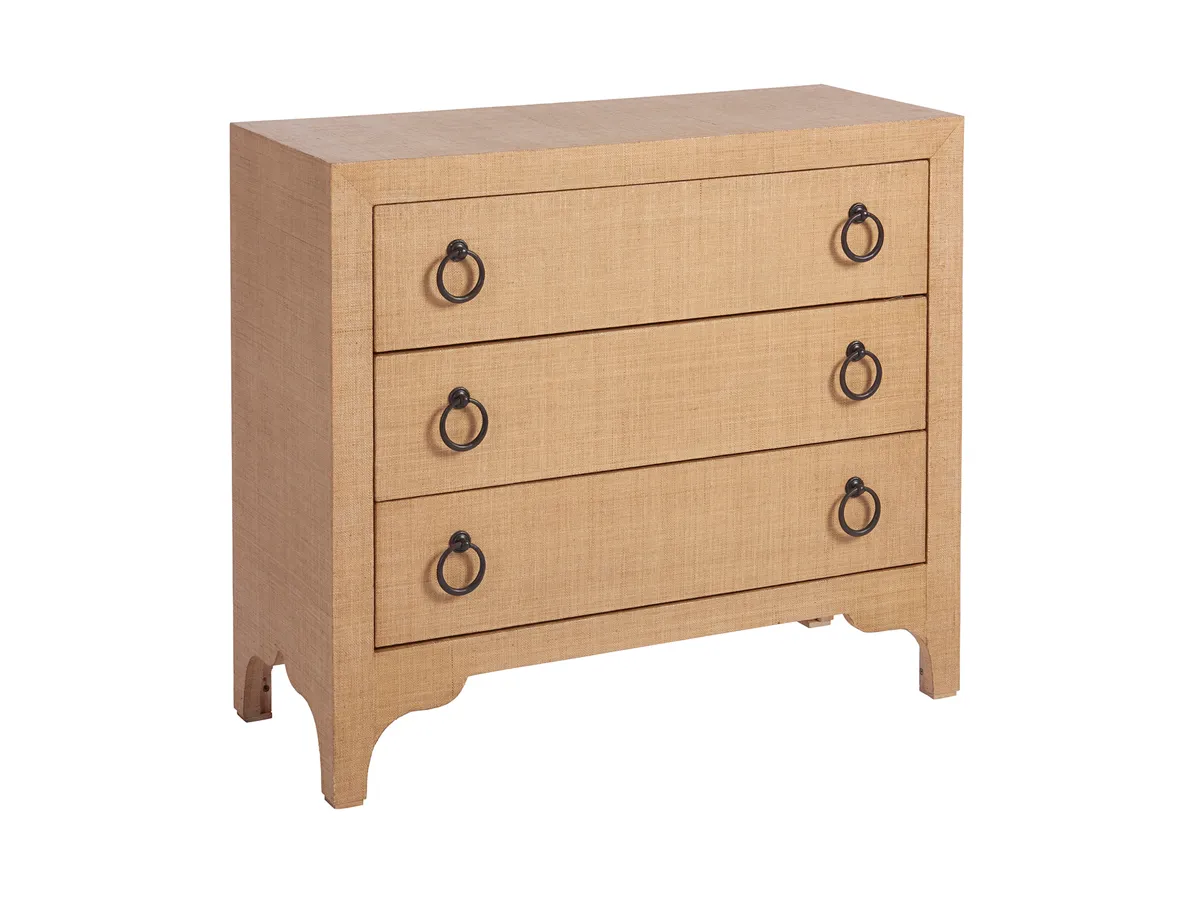 Newport Balboa Island Raffia Hall Chest