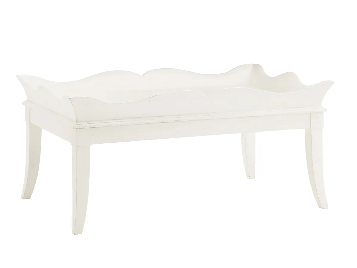 Ivory Key Horseshoe Tray Cocktail Table