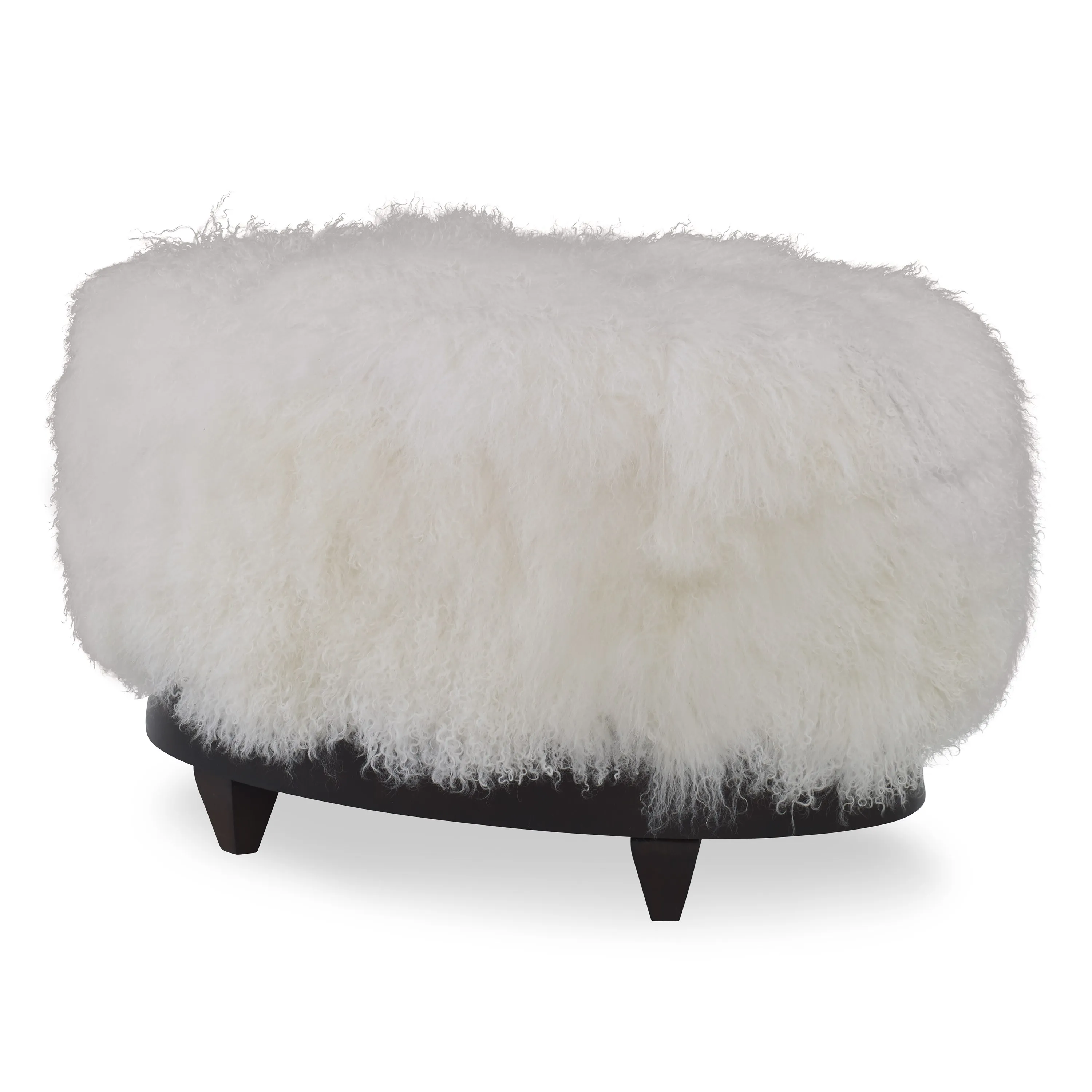 Oval Ottoman in Walnut