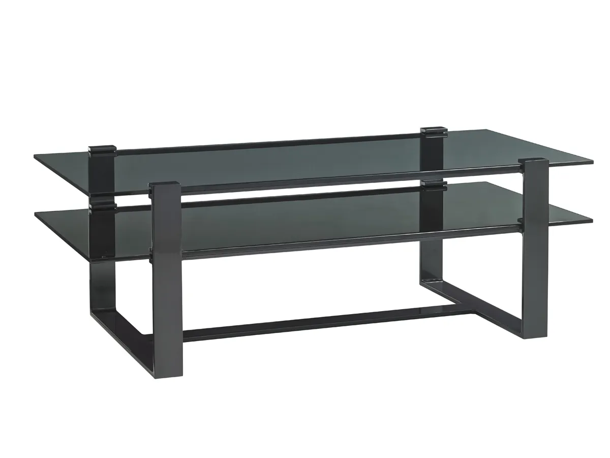 Carrera RHodium Rectangular Cocktail Table