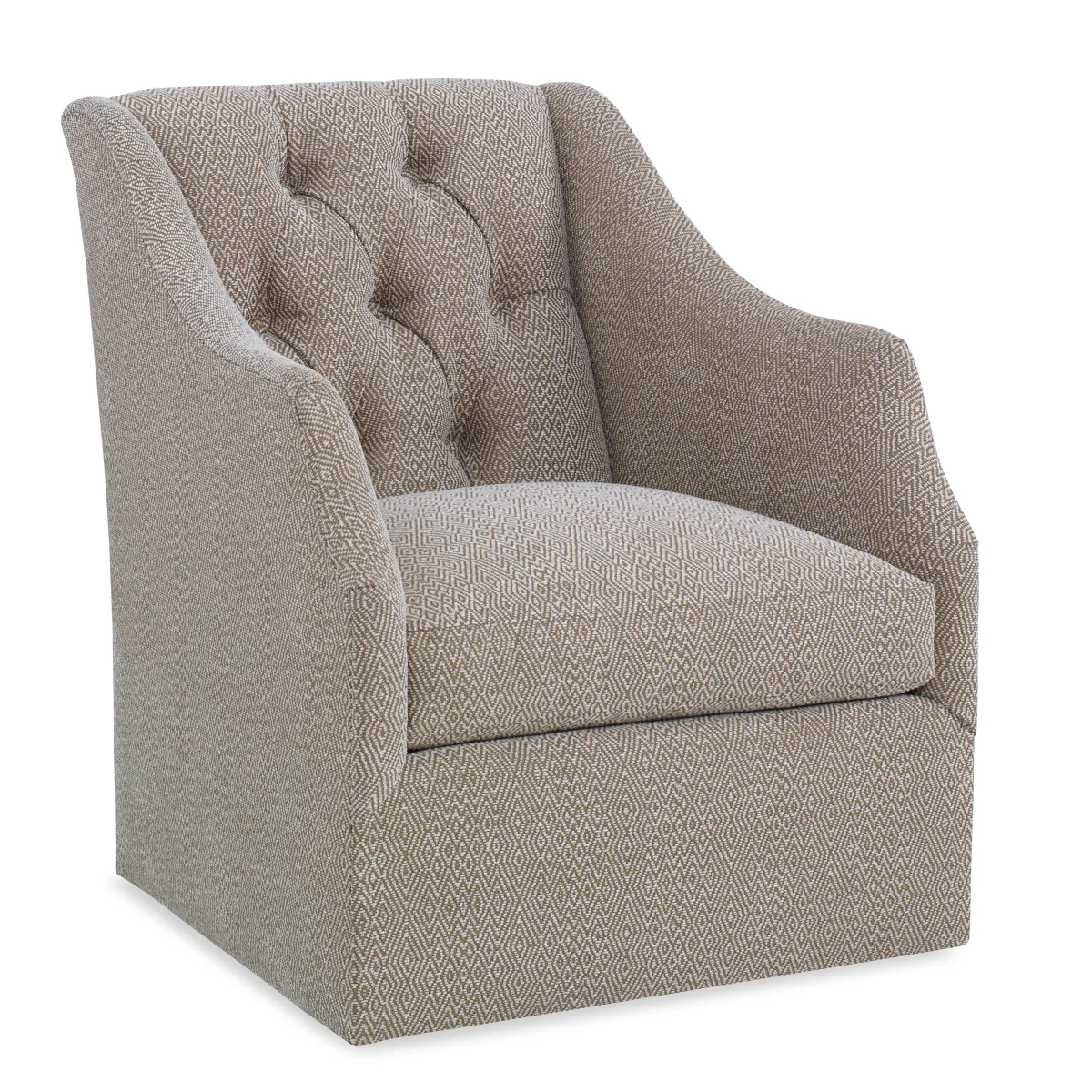 Claudette Swivel Chair - Tufted Back