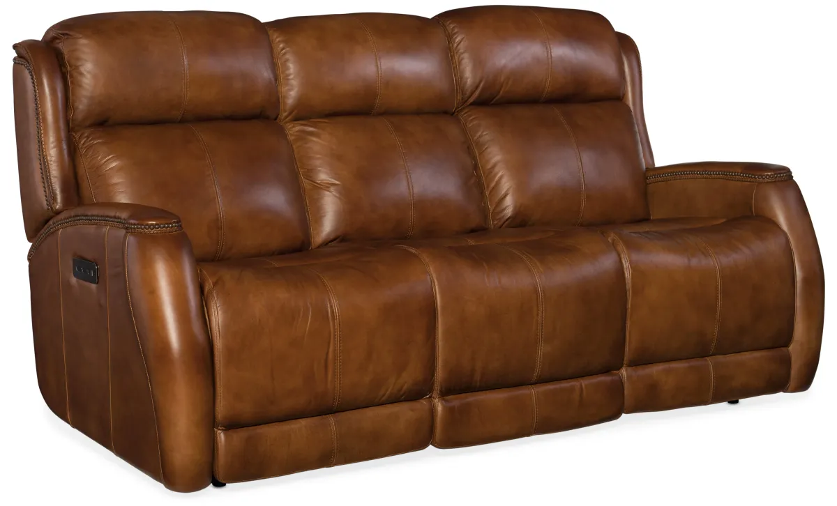 Hooker Furniture Living Room Emerson Power Sofa with Power Headrest