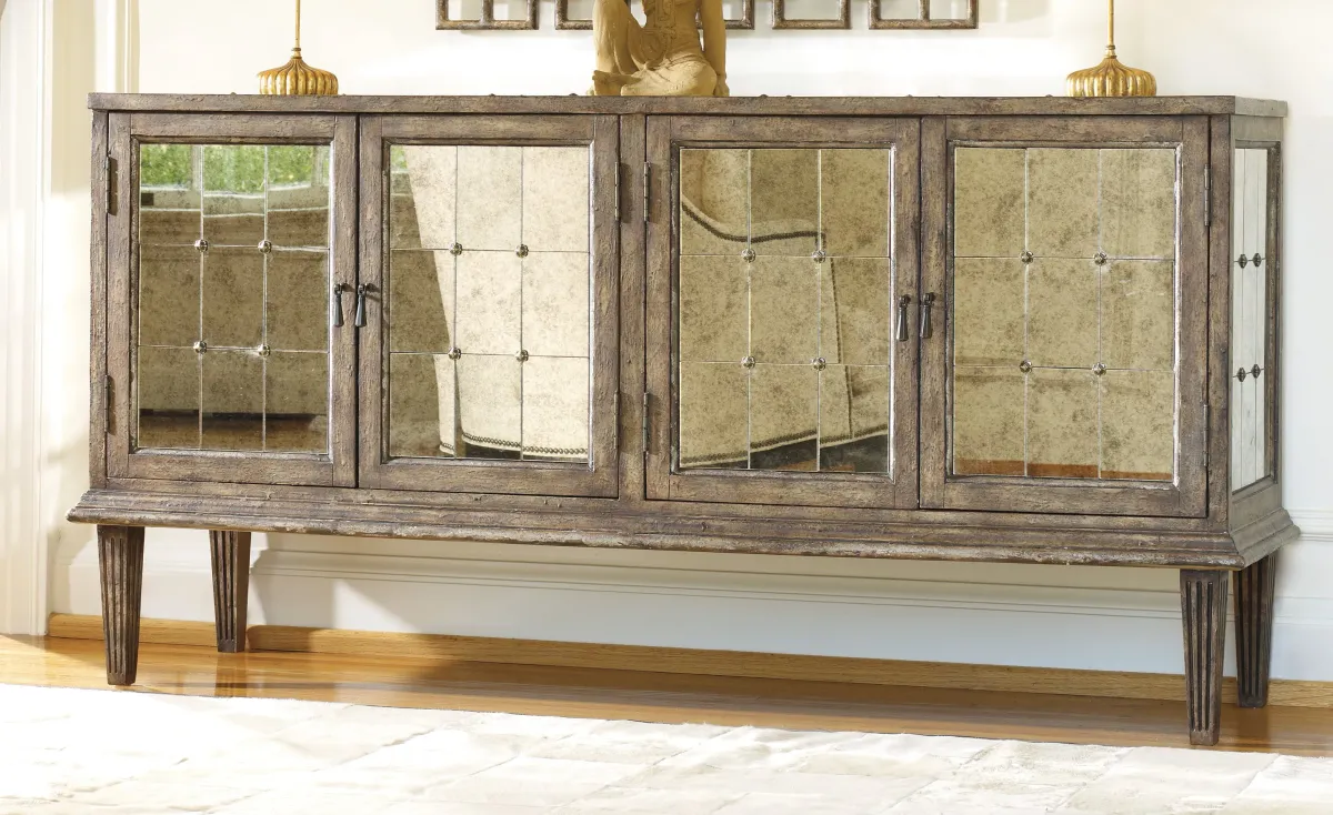 Hooker Furniture Living Room DeVera Mirrored Console