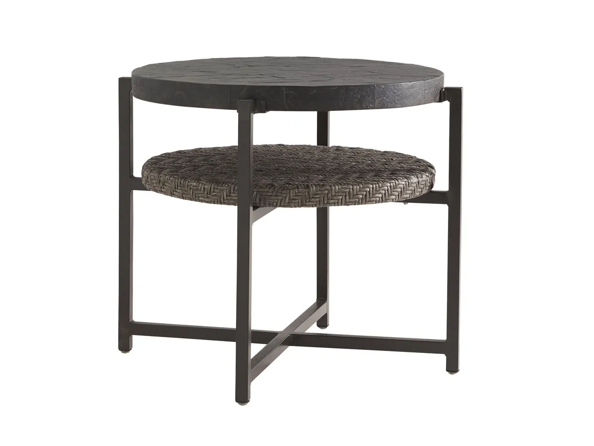 Blue Olive End Table