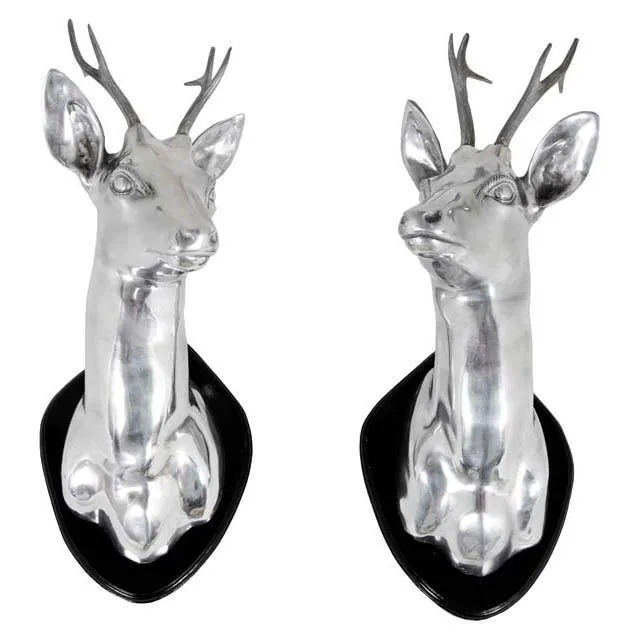 Stag Head set of 2