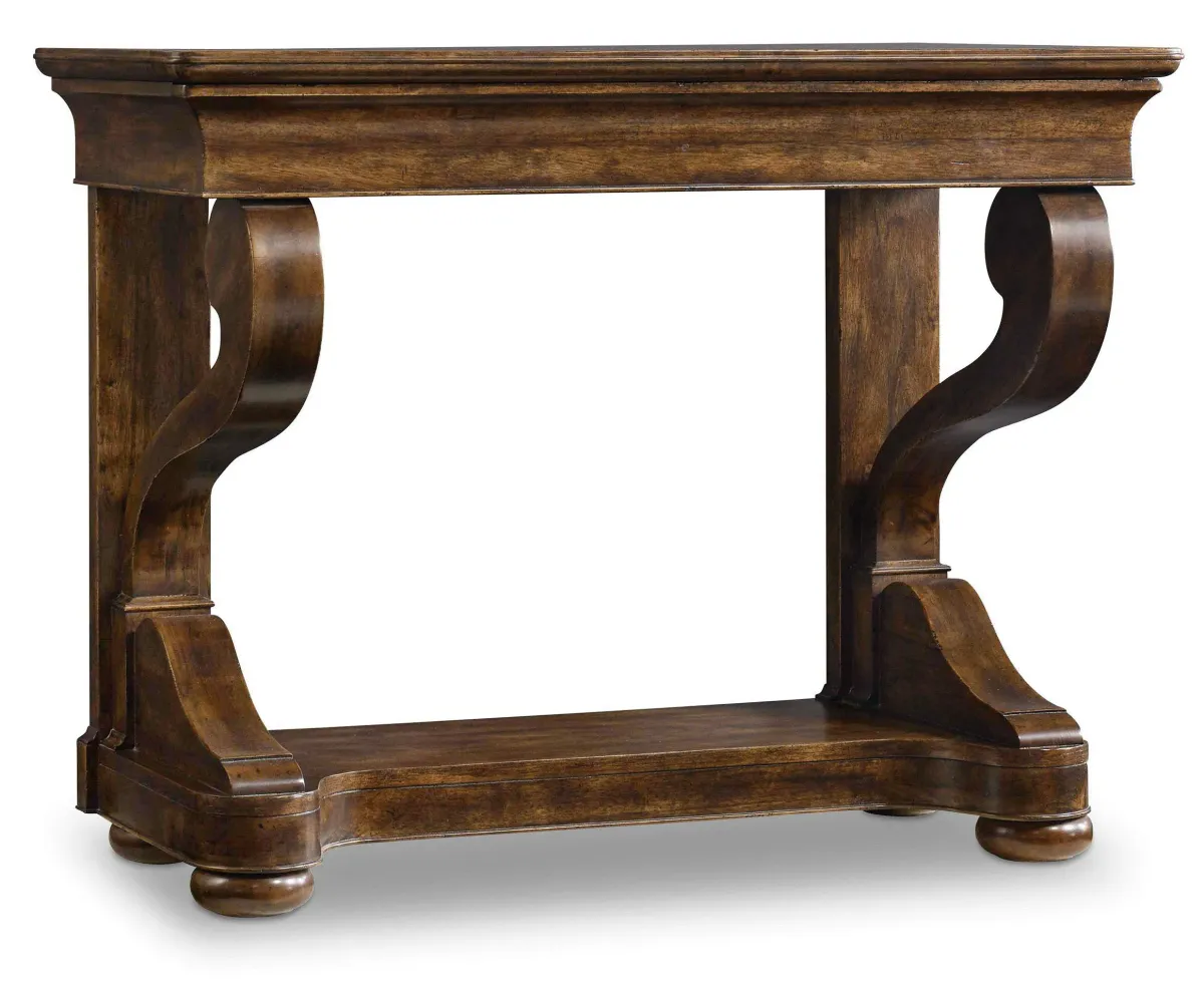 Hooker Furniture Living Room Archivist Scroll Leg Consulate Table