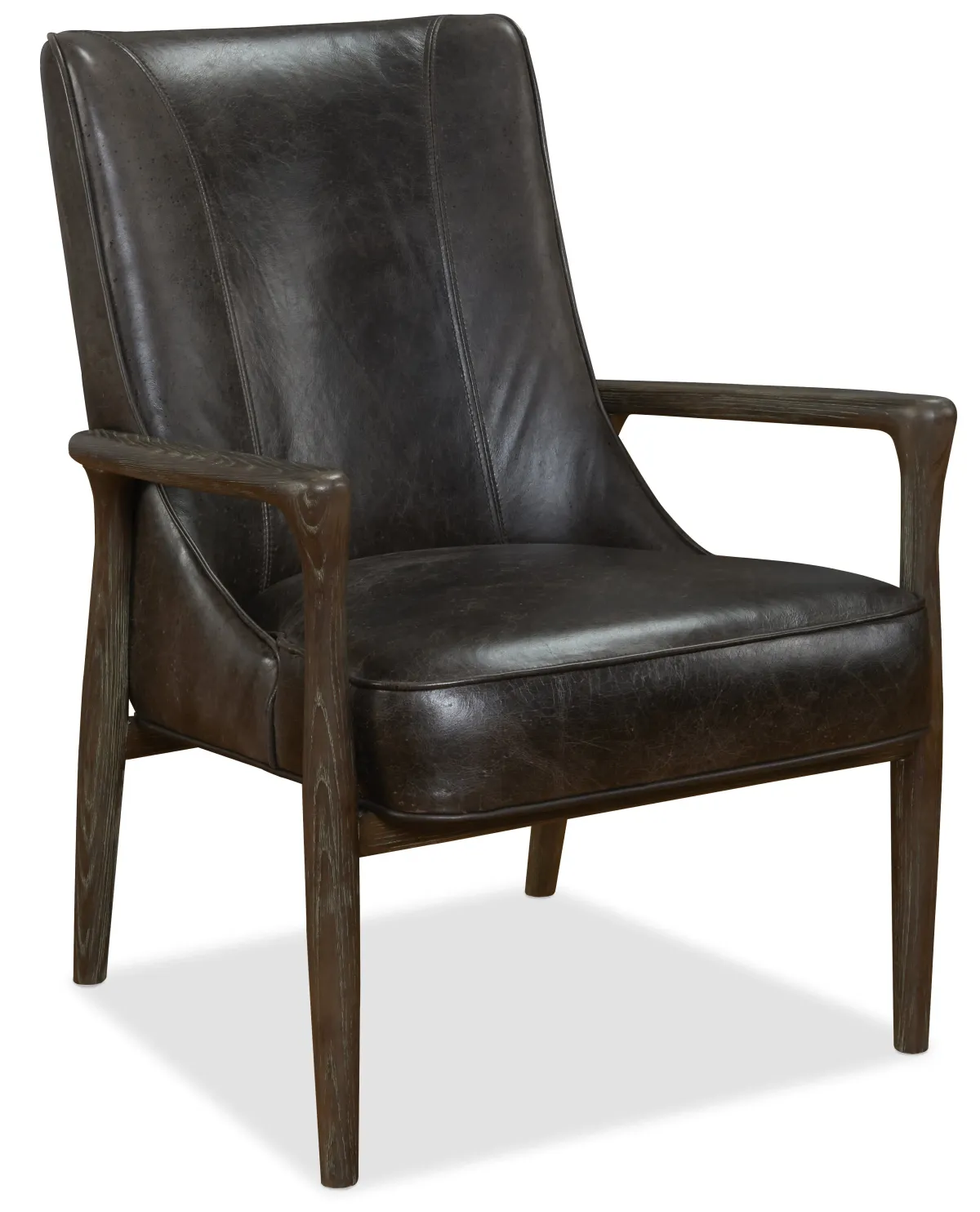 Hooker Furniture Living Room Jaxon Wood Frame Club Chair