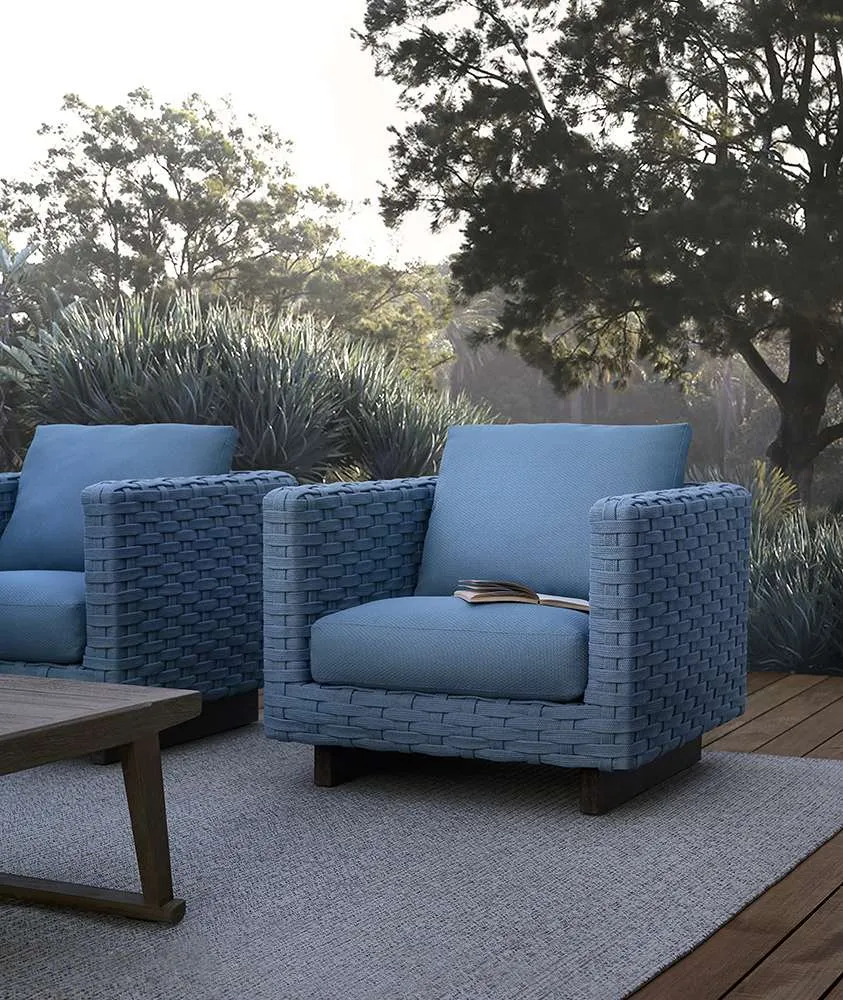 Ray Outdoor Fabric Armchairs