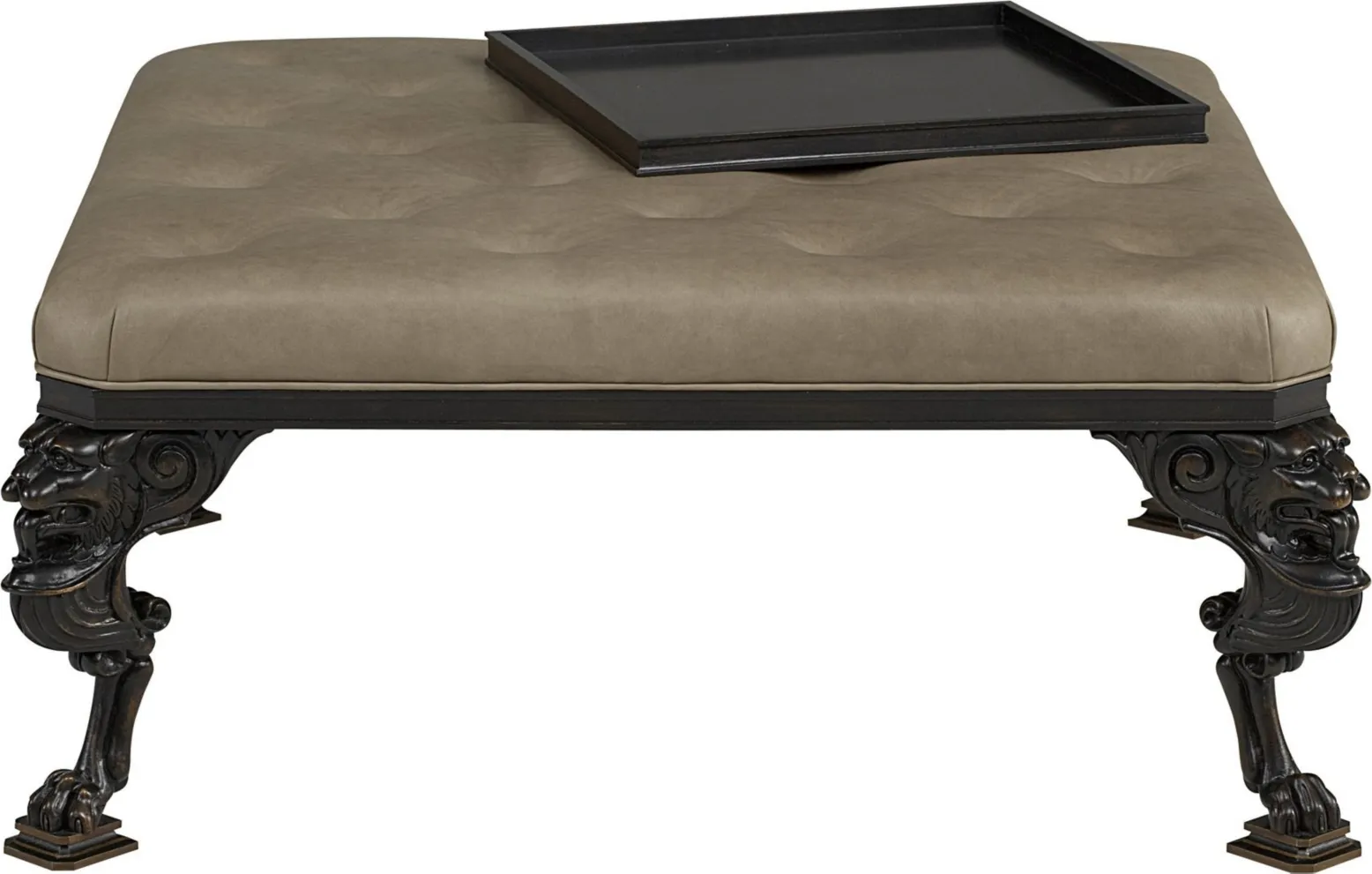 Russian Empire Upholstered Cocktail Table