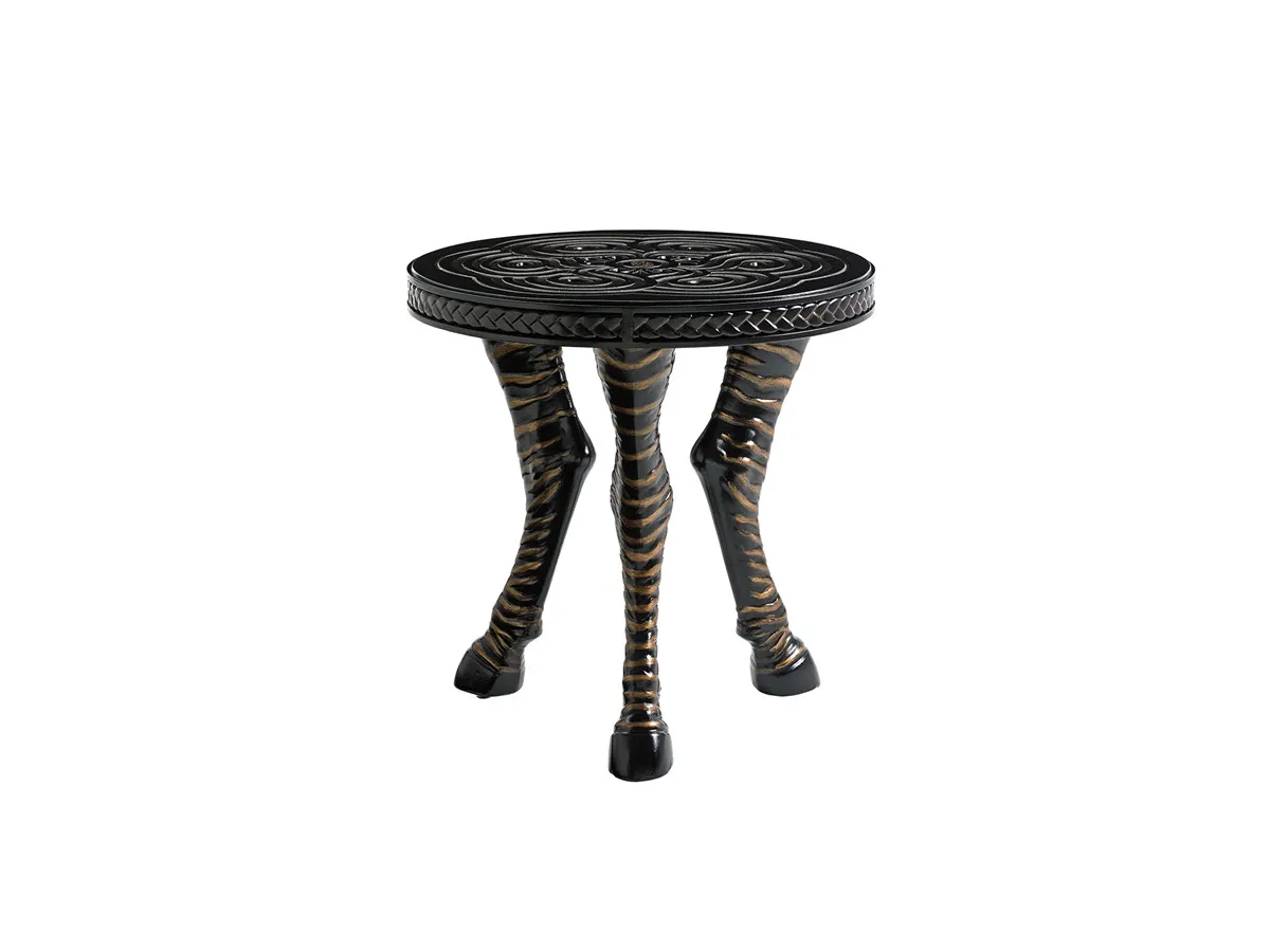 Marimba Round Accent Table