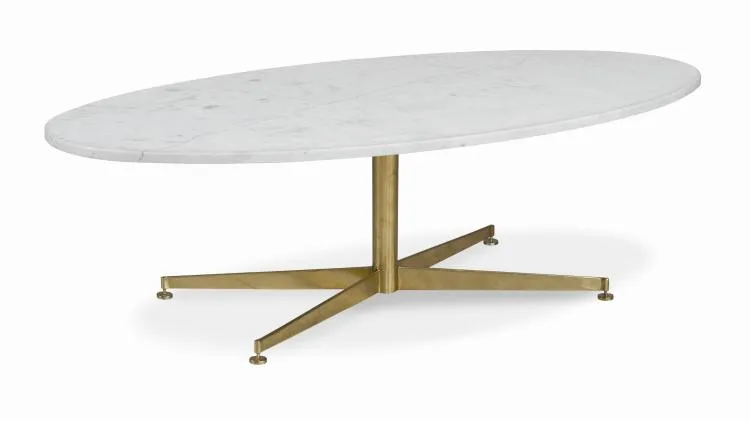 Montauk Stone Top Oval Cocktail Table