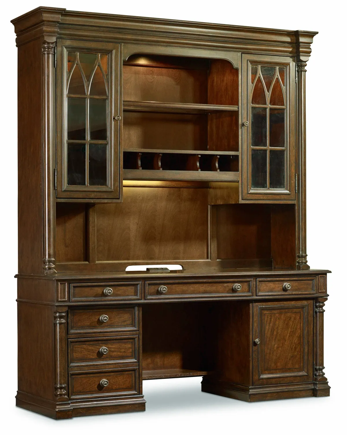 Hooker Furniture Home Office Leesburg Computer Credenza Hutch