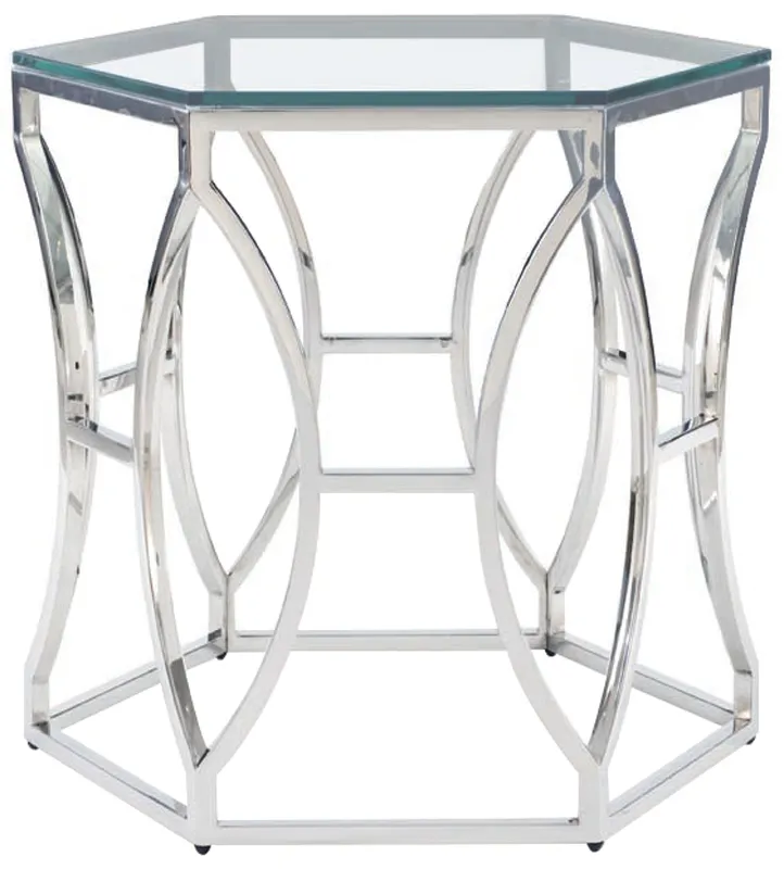 Argent Metal Side Table 