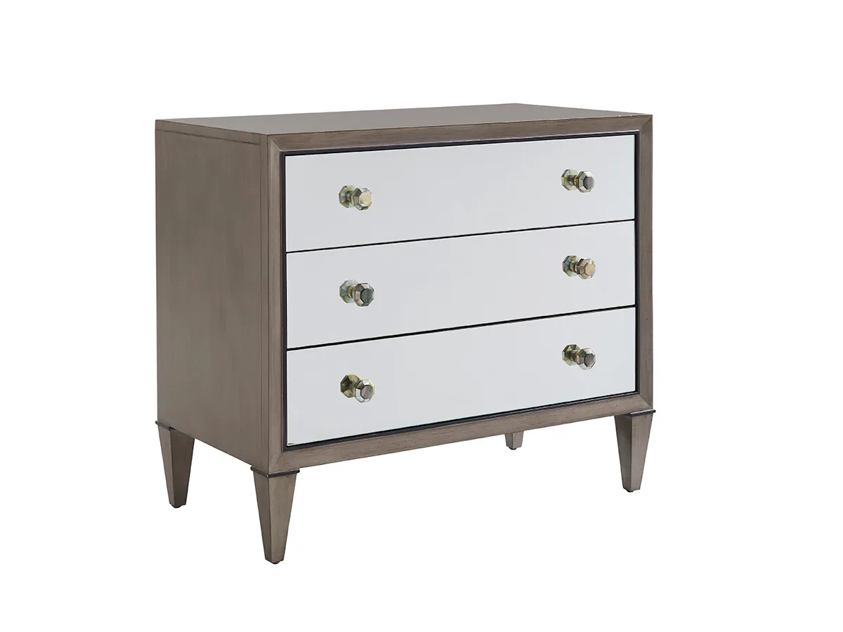 Ariana Divonne Mirrored Nightstand