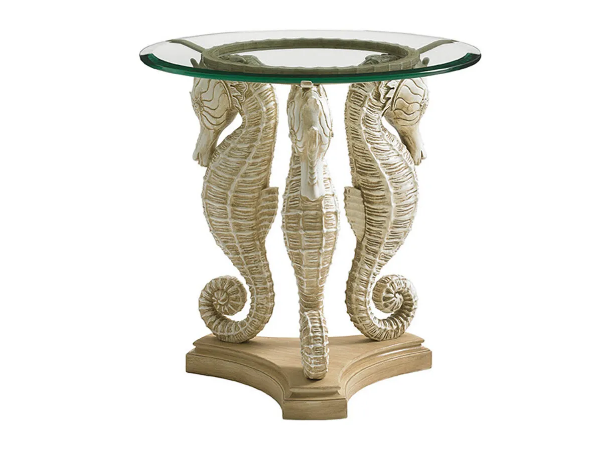 Alfresco Living Sea Horse Table W/24 Tempered