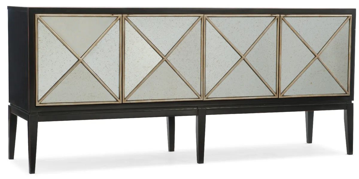 Hooker Furniture Living Room Melange Jova Four-Door Credenza