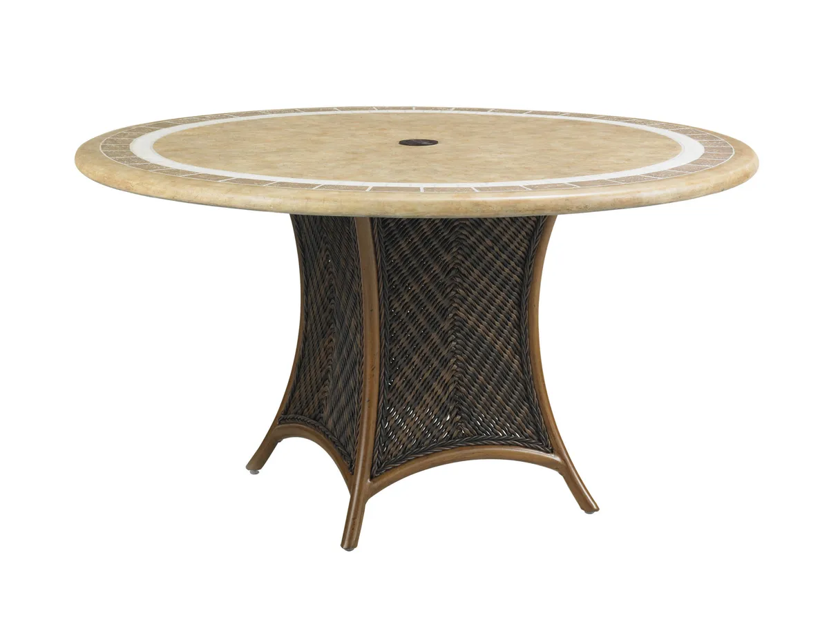 Island Estate Lanai Dining Table W/Weatherstone Top