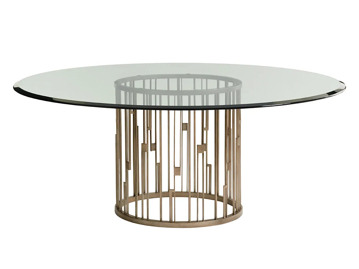 Shadow Play Rendezvous Round Dining Table With Glass Top