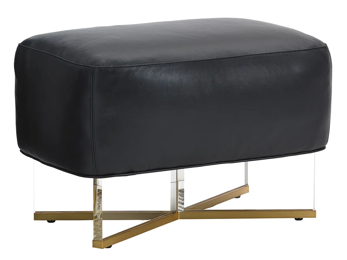 Take Five Bleeker Leather Ottoman