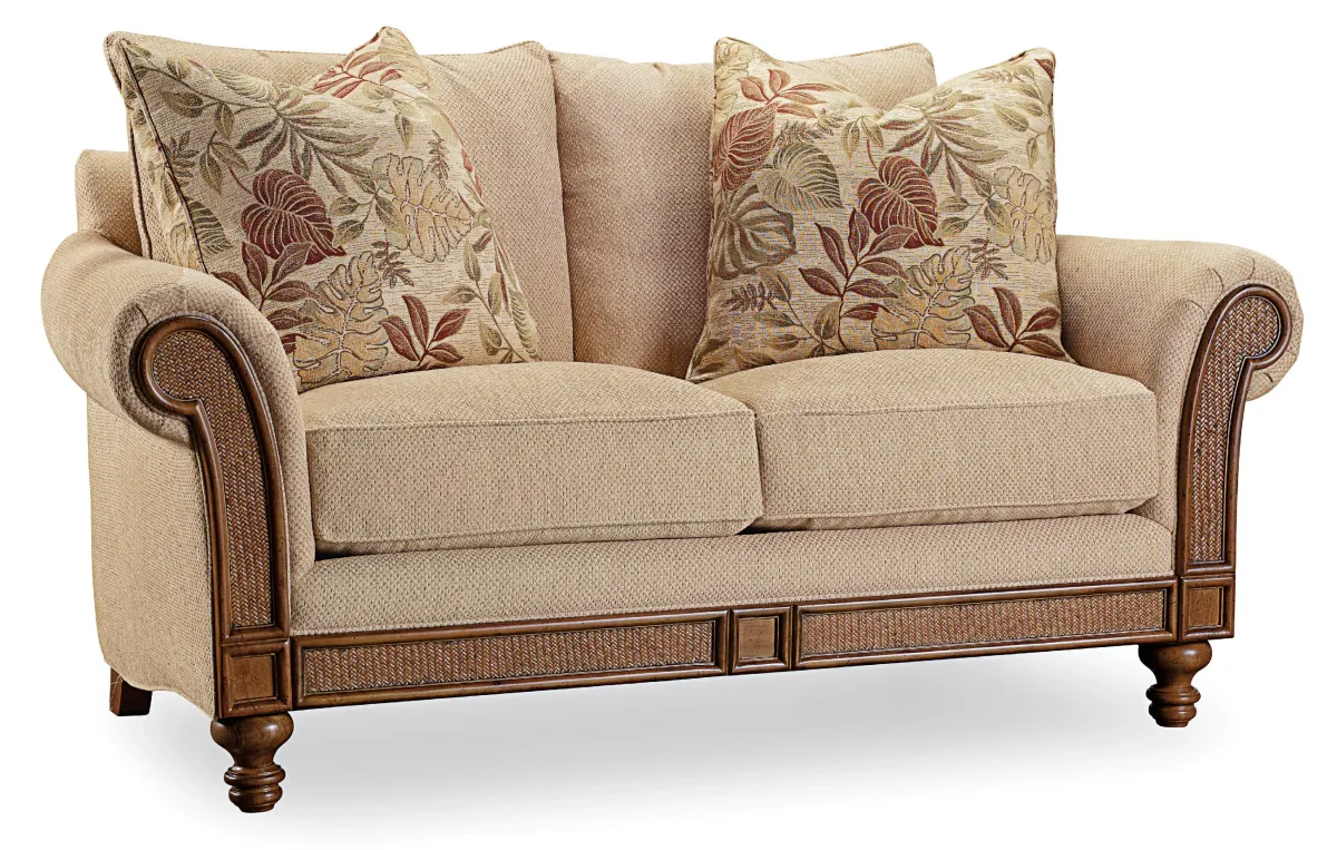 Hooker Furniture Living Room Windward Dart Honey Loveseat