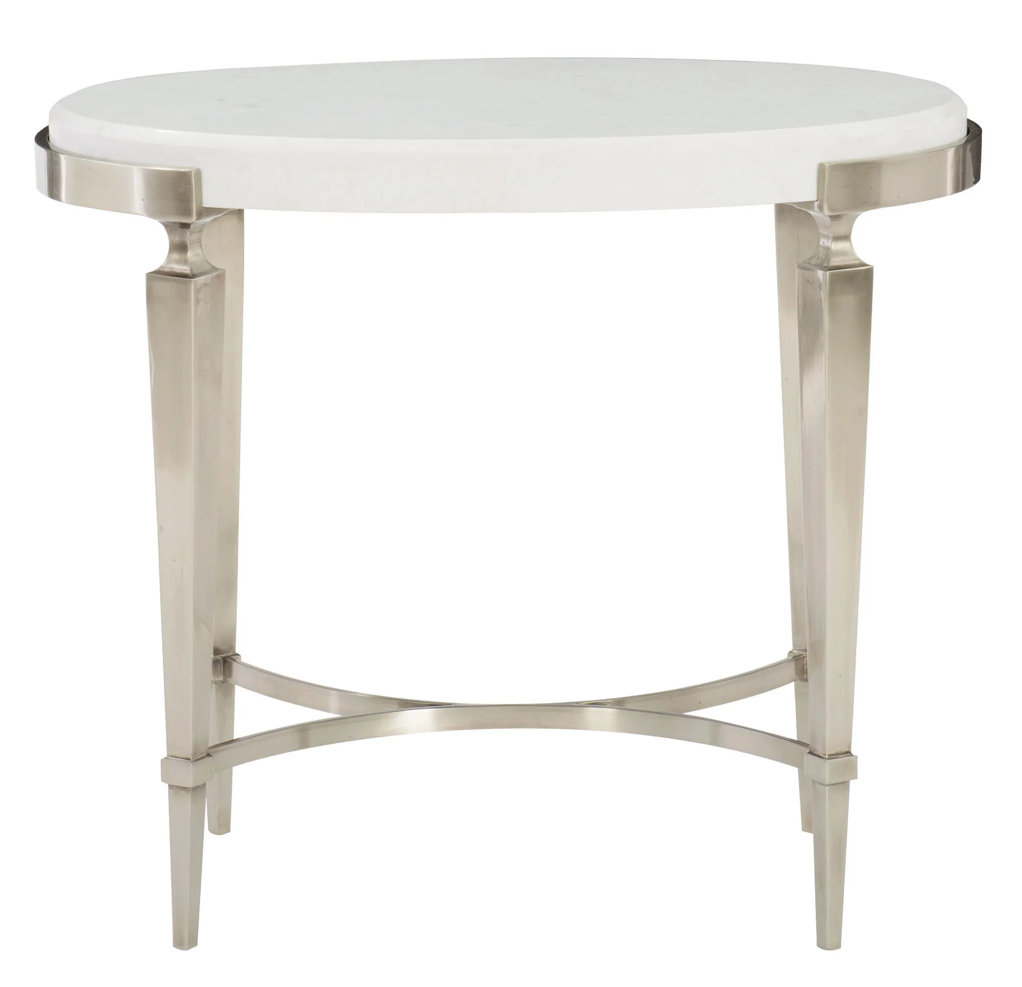 Domaine Blanc Oval Side Table 