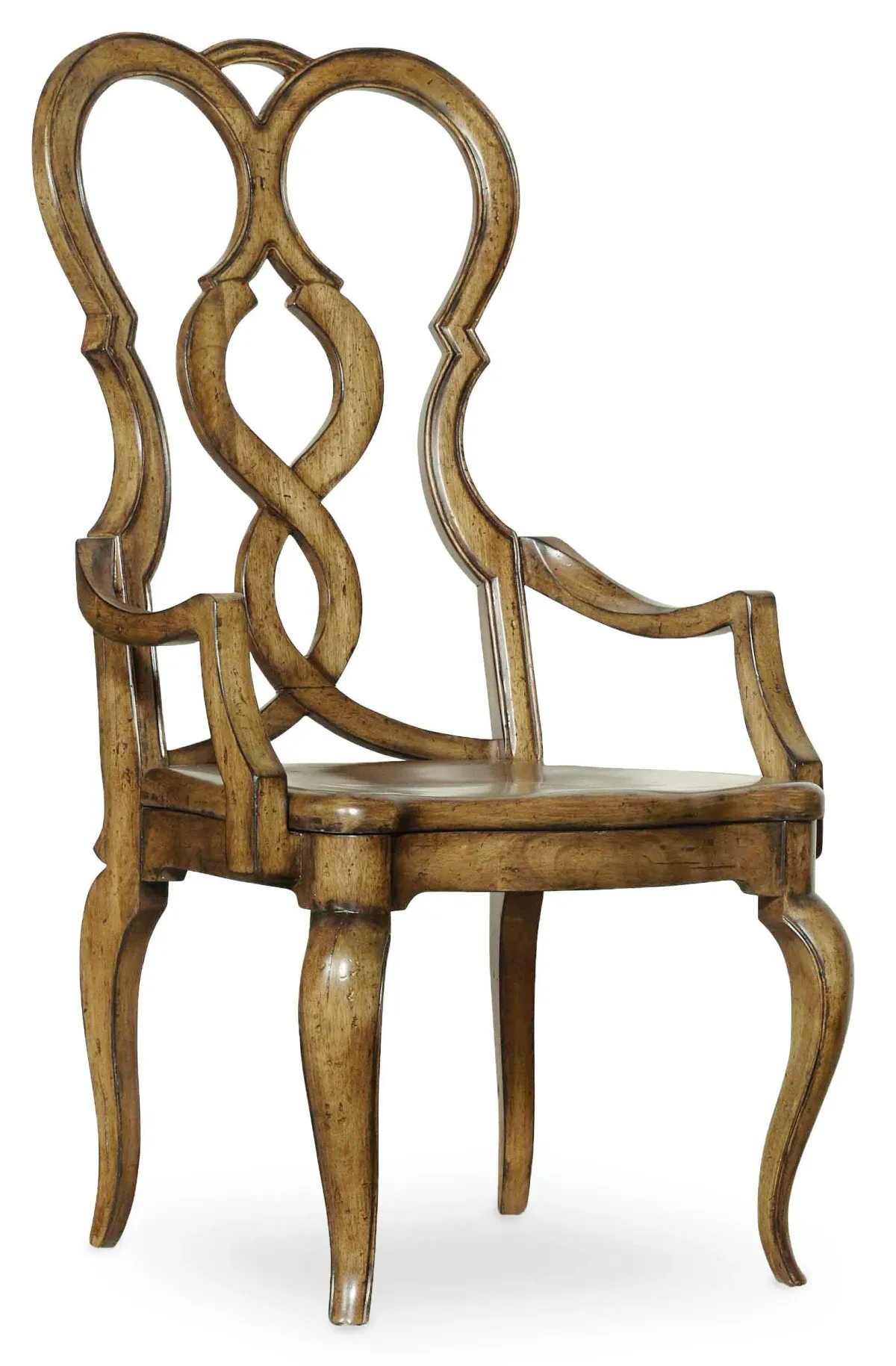 Hooker Furniture Dining Room Auberose Splatback Wood Seat Arm Chair