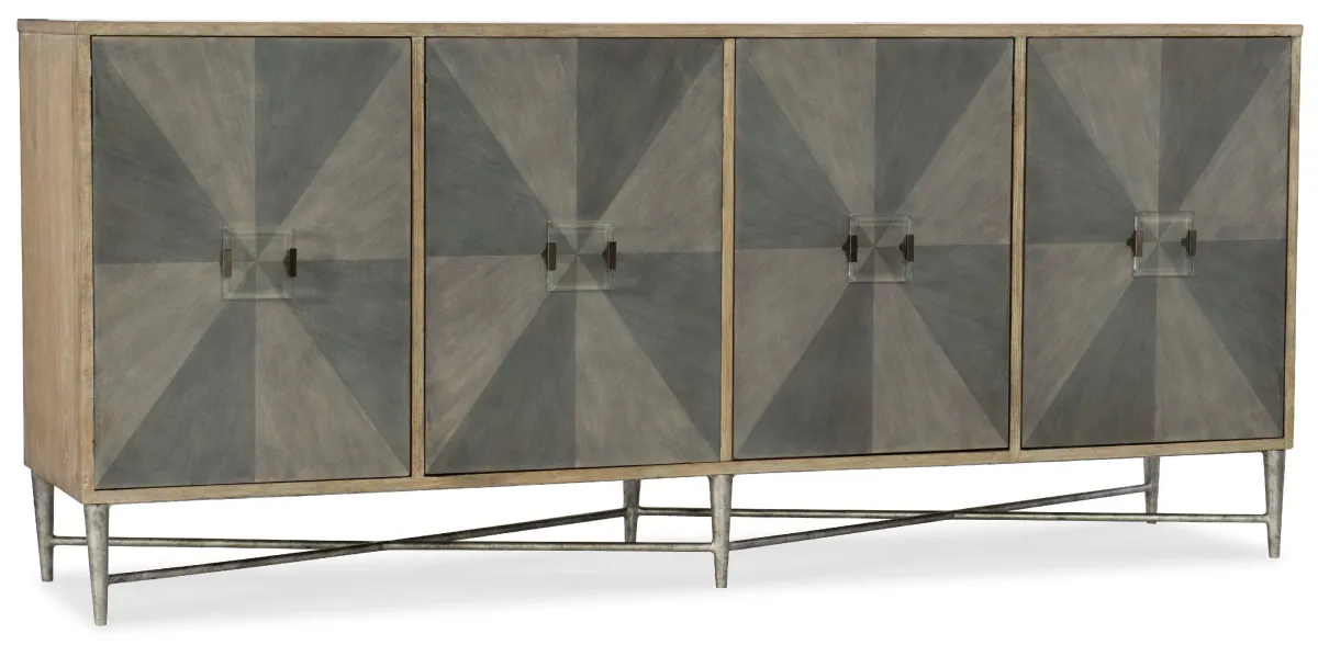 Hooker Furniture Living Room Melange Zola Four-Door Credenza