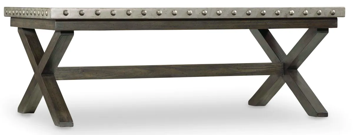 Hooker Furniture Living Room Vintage West X-Base Cocktail Table