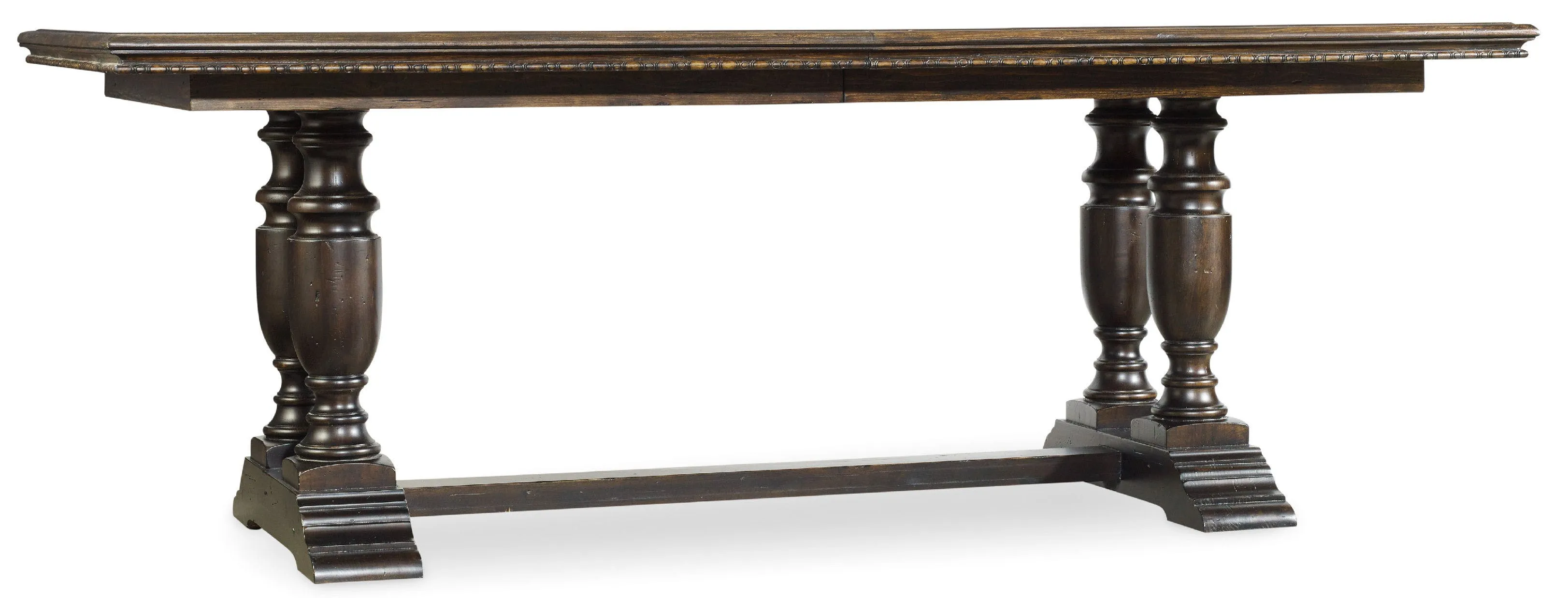 Hooker Furniture Dining Room Treviso Trestle Dining Table with Two 18