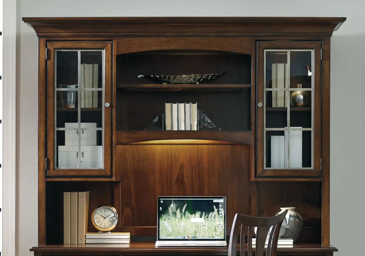 Hooker Furniture Home Office Latitude Computer Credenza/Desk Hutch