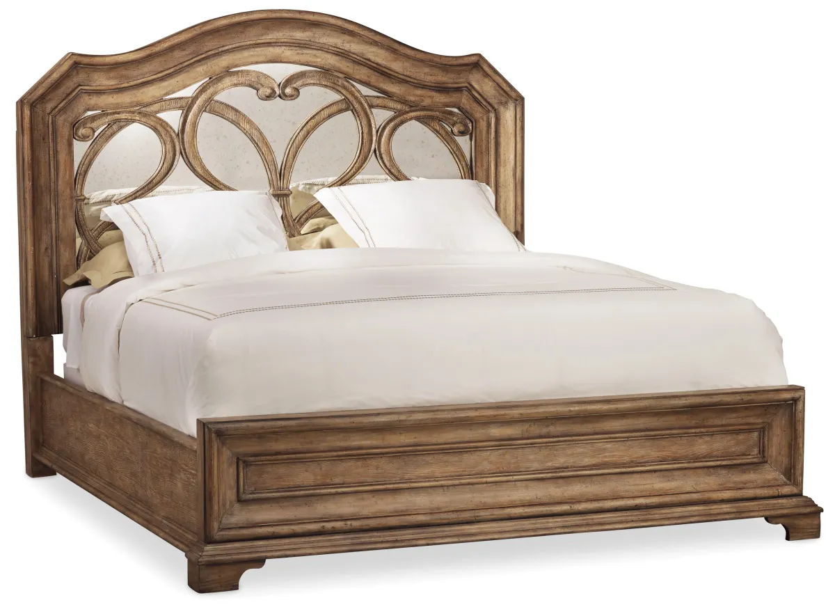 Hooker Furniture Bedroom Solana King Mirrored Panel Bed