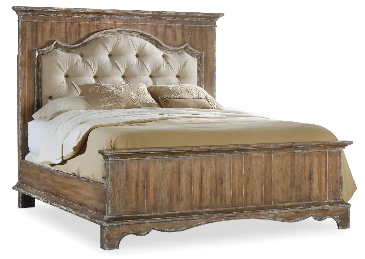 Hooker Furniture Bedroom Chatelet King Upholstered Mantle Panel Bed