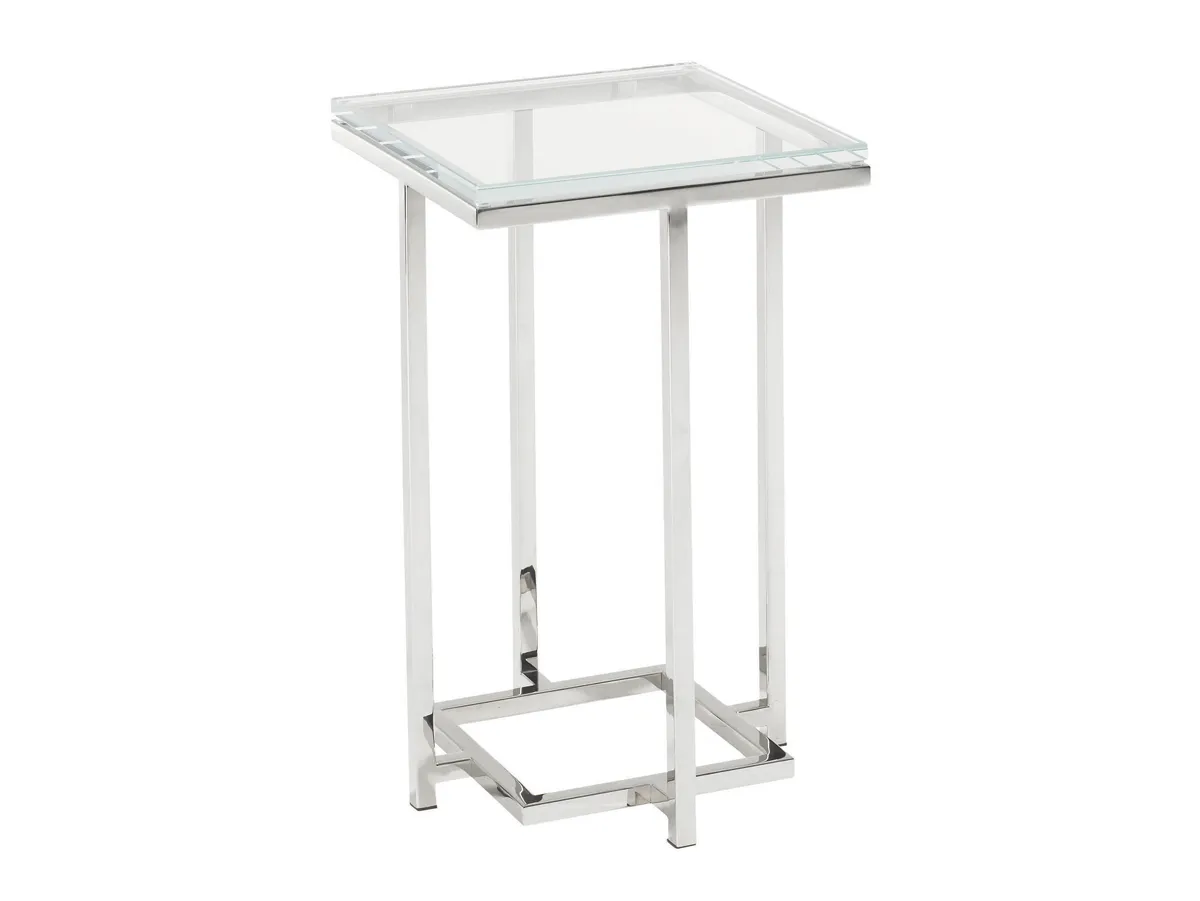 Mirage Stanwyck Glass Top Accent Table
